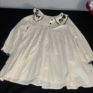 H&M Cream Top with Black Trim